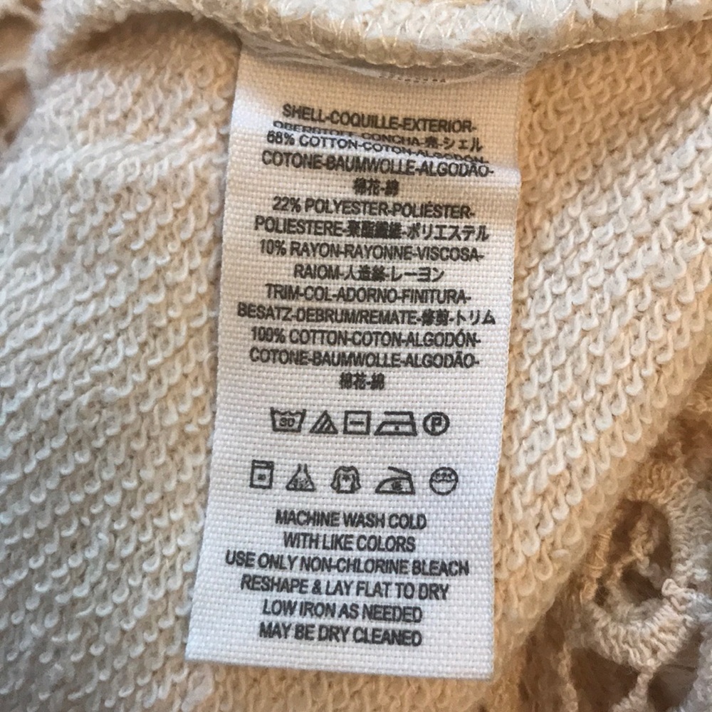 Free People lace split back sweater - size small - Picture 7 of 8
